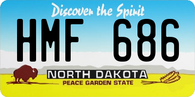 ND license plate HMF686