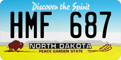 ND license plate HMF687