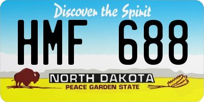 ND license plate HMF688