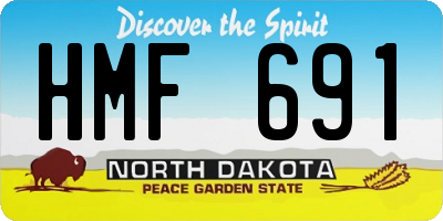 ND license plate HMF691