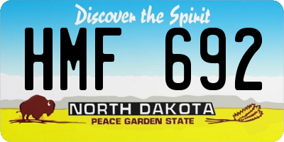 ND license plate HMF692