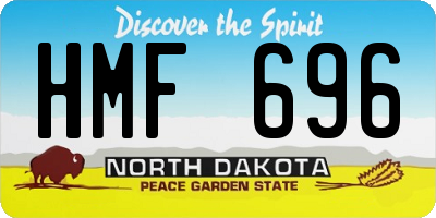 ND license plate HMF696