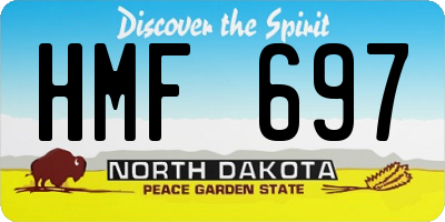 ND license plate HMF697