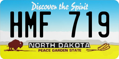 ND license plate HMF719