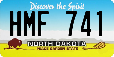 ND license plate HMF741