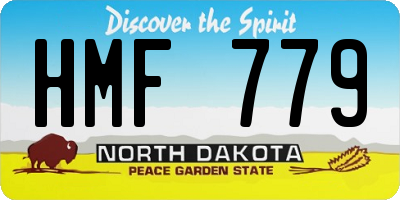 ND license plate HMF779