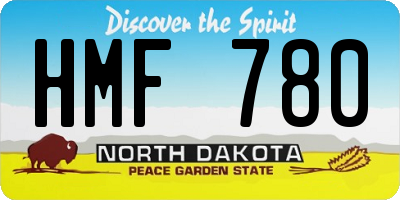 ND license plate HMF780