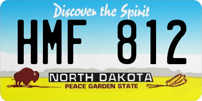 ND license plate HMF812
