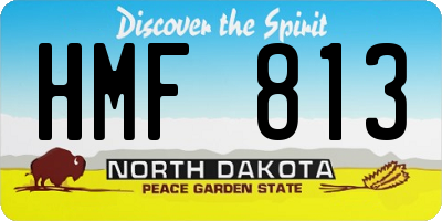 ND license plate HMF813