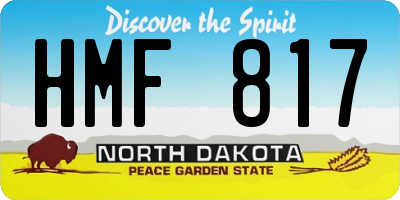 ND license plate HMF817