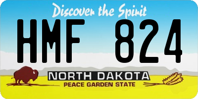 ND license plate HMF824