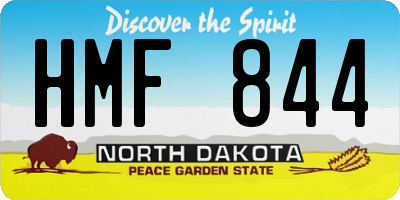 ND license plate HMF844