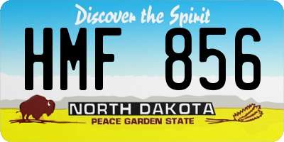 ND license plate HMF856
