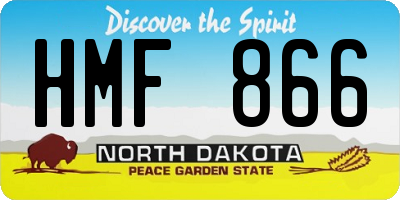 ND license plate HMF866