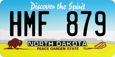 ND license plate HMF879