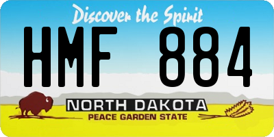 ND license plate HMF884