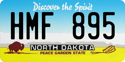 ND license plate HMF895