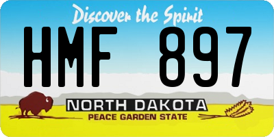 ND license plate HMF897