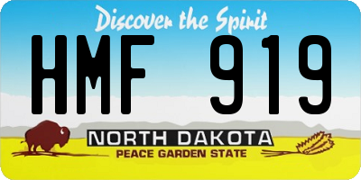 ND license plate HMF919