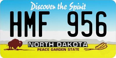 ND license plate HMF956