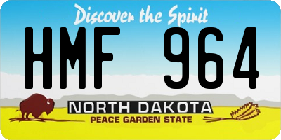 ND license plate HMF964