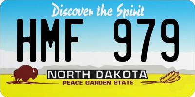 ND license plate HMF979