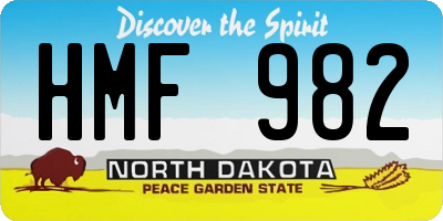 ND license plate HMF982