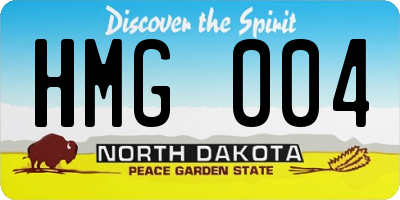 ND license plate HMG004