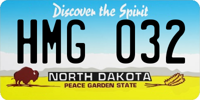 ND license plate HMG032