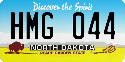 ND license plate HMG044