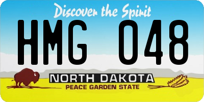 ND license plate HMG048