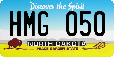 ND license plate HMG050