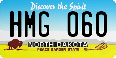 ND license plate HMG060