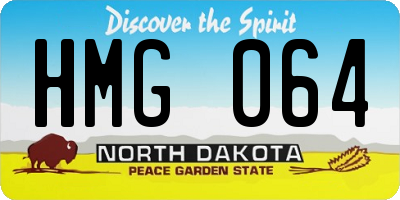 ND license plate HMG064