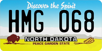 ND license plate HMG068