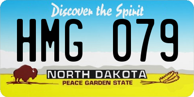 ND license plate HMG079