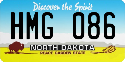 ND license plate HMG086