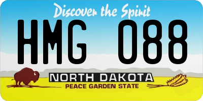 ND license plate HMG088