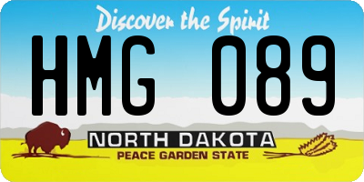 ND license plate HMG089