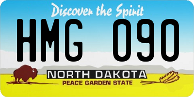 ND license plate HMG090