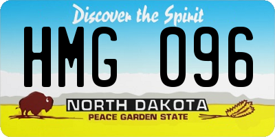 ND license plate HMG096