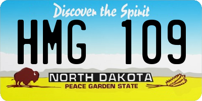 ND license plate HMG109