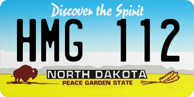 ND license plate HMG112