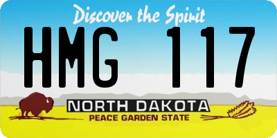 ND license plate HMG117