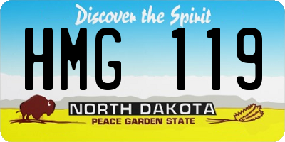 ND license plate HMG119