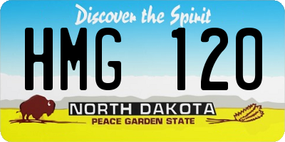 ND license plate HMG120