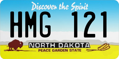 ND license plate HMG121