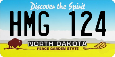 ND license plate HMG124