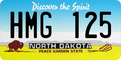 ND license plate HMG125