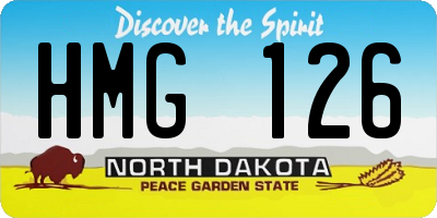 ND license plate HMG126